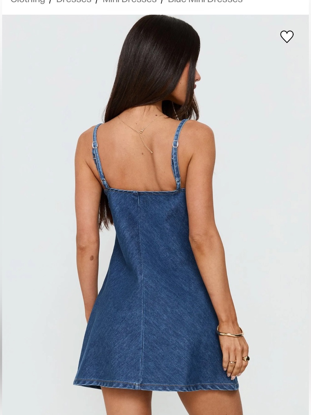 Princess Polly Arwen Denim Mini Dress blue - Picture 2 of 5